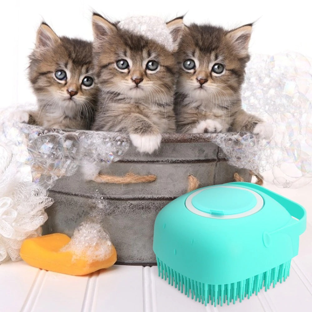 Tierpflegebürste-Massage & Duschbürste für Hunde & Katzen